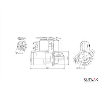 STARTÉR 12V / 1,2kW 8 zubů - ORIGINÁL MITSUBISHI