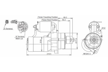 STARTÉR 12V / 1,4kW 12 zubů - ORIGINÁL MITSUBISHI