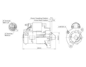 STARTÉR 12V / 1,4kW 13 zubů - ORIGINÁL MITSUBISHI