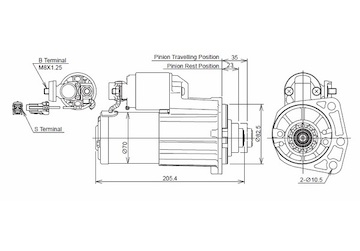 STARTÉR 12V / 1,7kW 13 zubů - ORIGINÁL MITSUBISHI