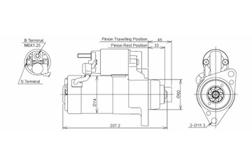 STARTÉR 12V / 1,7kW 9 zubů - ORIGINÁL MITSUBISHI