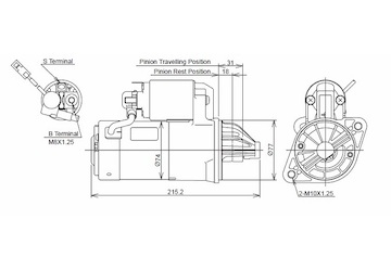 STARTÉR 12V / 1,7W 8 zubů - ORIGINÁL MITSUBISHI