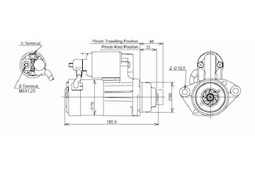 STARTÉR 12V / 1kW 9 zubů - ORIGINÁL MITSUBISHI