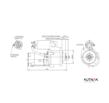 STARTÉR 12V / 2,2kW 10 zubů - ORIGINÁL MITSUBISHI
