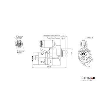 STARTÉR 12V / 2,2kW 11 zubů - ORIGINÁL MITSUBISHI