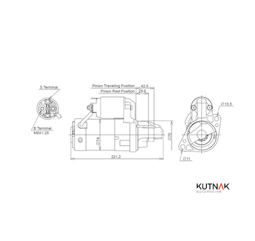 STARTÉR 12V / 2kW 12 zubů - ORIGINÁL MITSUBISHI