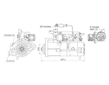 STARTÉR 24V / 3,2kW 9 zubů - ORIGINÁL MITSUBISHI