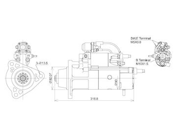 STARTÉR 24V / 5,5kW 11 zubů - ORIGINÁL MITSUBISHI