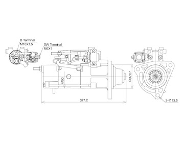 STARTÉR 24V / 5,5kW 12 zubů - ORIGINÁL MITSUBISHI