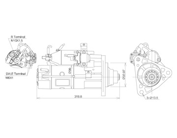 STARTÉR 24V / 5,5kW 12 zubů - ORIGINÁL MITSUBISHI