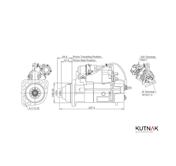 STARTÉR 24V / 5kW 11 zubů - ORIGINÁL MITSUBISHI