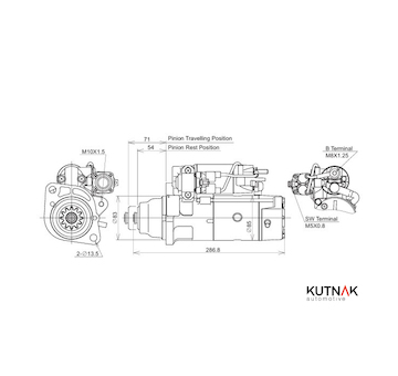 STARTÉR 24V / 5kW 12 zubů - ORIGINÁL MITSUBISHI