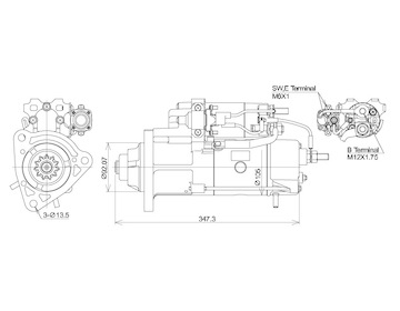 STARTÉR 24V / 7kW 11 zubů - ORIGINÁL MITSUBISHI