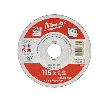 Thin metal cutting discs - contractor series SCS 41 / 115 x 1.5 x 22 mm Contractor series - 50 pcs