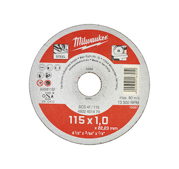 Thin metal cutting discs - contractor series SCS 41 / 115 x 1 x 22 mm Contractor series - 50 pcs
