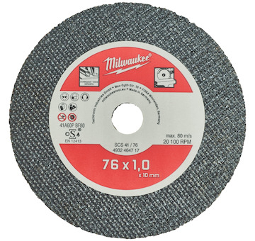 Thin Metal Cutting Discs SCS 41/76 x 1 x 10 mm - 5 pcs