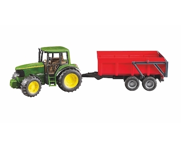 Traktor mit Wannenkippanhänger John Deere 6920