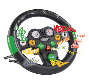 Traktor-Sound-Wheel od 3 roků <br> hodící se pro všechny 	 <br> BIG traktory, 8 různých zvukových efektů