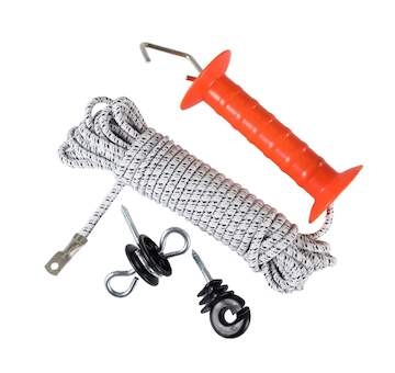 Vchodová brána rukojeť s gumou pro elektrický ohradník - 10 m