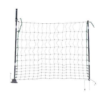 Vstupní branka k síti pro elektrický ohradník, výška 110 cm, šířka 125 cm, dvojitý hrot