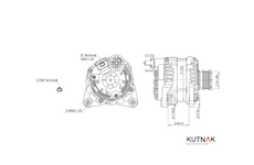 ALTERNÁTOR 12V / 120A + ŘEMENICE Ø51,89 4 DRÁŽKY - ORIGINÁL MITSUBISHI