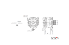 ALTERNÁTOR 12V / 180A + ŘEMENICE Ø55 7 DRÁŽEK - ORIGINÁL MITSUBISHI
