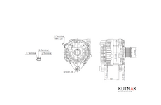 ALTERNÁTOR 12V / 200A + ŘEMENICE Ø55 7 DRÁŽEK - ORIGINÁL MITSUBISHI