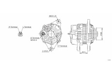 ALTERNÁTOR 12V / 40A + ŘEMENICE Ø65 1 DRÁŽKA - ORIGINÁL MITSUBISHI