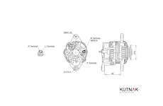 ALTERNÁTOR 12V / 55A + ŘEMENICE Ø70 1 DRÁŽKA - ORIGINÁL MITSUBISHI