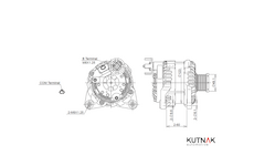 ALTERNÁTOR 14V / 120A + ŘEMENICE Ø49,1 7 DRÁŽEK - ORIGINÁL MITSUBISHI