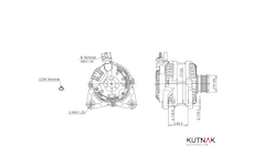 ALTERNÁTOR 14V / 120A + ŘEMENICE Ø51,89 4 DRÁŽKY - ORIGINÁL MITSUBISHI