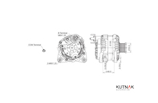 ALTERNÁTOR 14V / 150A + ŘEMENICE Ø53,3 7 DRÁŽEK - ORIGINÁL MITSUBISHI