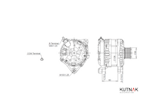 ALTERNÁTOR 14V / 230A + ŘEMENICE Ø55 7 DRÁŽEK - ORIGINÁL MITSUBISHI
