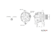ALTERNÁTOR 24V / 60A + ŘEMENICE Ø64 7 DRÁŽEK - ORIGINÁL MITSUBISHI