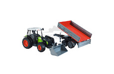 Claas Nectis 267 F S čelním nakladačem a přívěsem