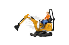 JCB Mikrobagr 8010 CTS + stavební dělník