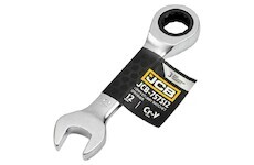 JCB Očkoplochý klíč 12 mm s ráčnou, krátký