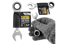 JCB Očkoplochý klíč 13 mm s ráčnou, krátký