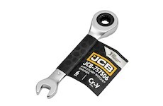 JCB Očkoplochý klíč 6 mm s ráčnou, krátký