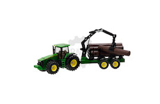 John Deere 8430 S vyvážecím přívěsem