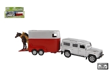 Kids Globe Land Rover Defender s přívěsem na koně