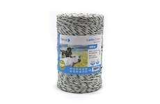 Lanko pro elektrický ohradník, průměr 3 mm, zeleno-bílé, délka 400 m, 0,1 Ω/m