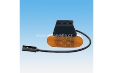 LED BOČNÍ POZIČNÍ SVÍTILNA ORANŽOVÁ S PRAVOÚHLÝM DRŽÁKEM + 0,5 m KABEL