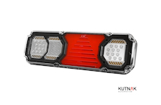 LED ZADNÍ SKUPINOVÁ SVÍTILNA 12V / 24V S DYNAMICKOU SMĚROVKOU A SE ZADNÍM KONEKTOREM