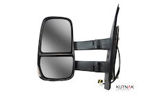 LEVÉ ZRCADLO MANUÁLNĚ OVLÁDANÉ BEZ TEPLOTNÍHO SENZORU, VYHŘÍVANÉ + DLOUHÝ DRŽÁK