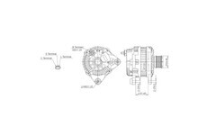 ALTERNÁTOR 12V / 150A + ŘEMENICE Ø54,95 6 DRÁŽEK - ORIGINÁL MITSUBISHI