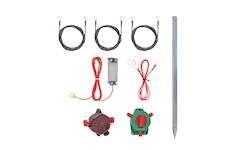 Ochranná sada zdroje pro uzemnění elektrického ohradníku s bleskojistkou a přepínačem