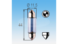 ORIGINÁLNÍ ŽÁROVKA C10W 12V L MAGNETI MARELLI