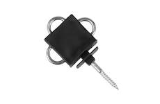 Plochý bránový izolátor s vrutem pro elektrický ohradník, 3 oka