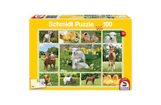 Puzzle, Tierkinder auf dem Bauernhof, 100 Teile 